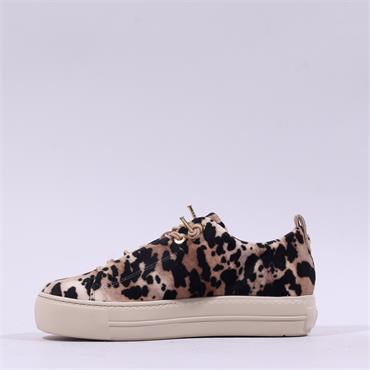 Paul Green Platform Bungee Lace Suede - Leopard Print